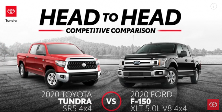 Take a look at this truck comparison video about the 2020 Tundra vs F