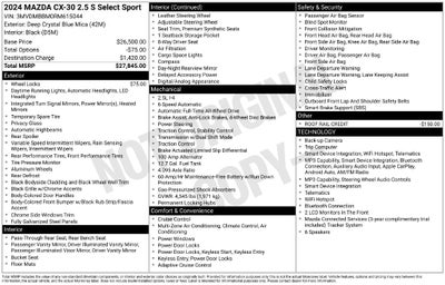 2024 Mazda Mazda CX-30 2.5 S Select Sport
