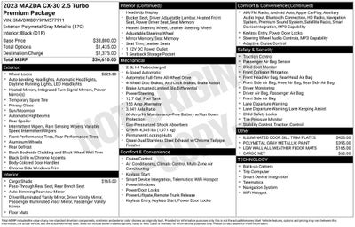 2023 Mazda Mazda CX-30 2.5 Turbo Premium Package
