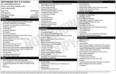 2023 Mazda Mazda CX-5 2.5 S Select Package