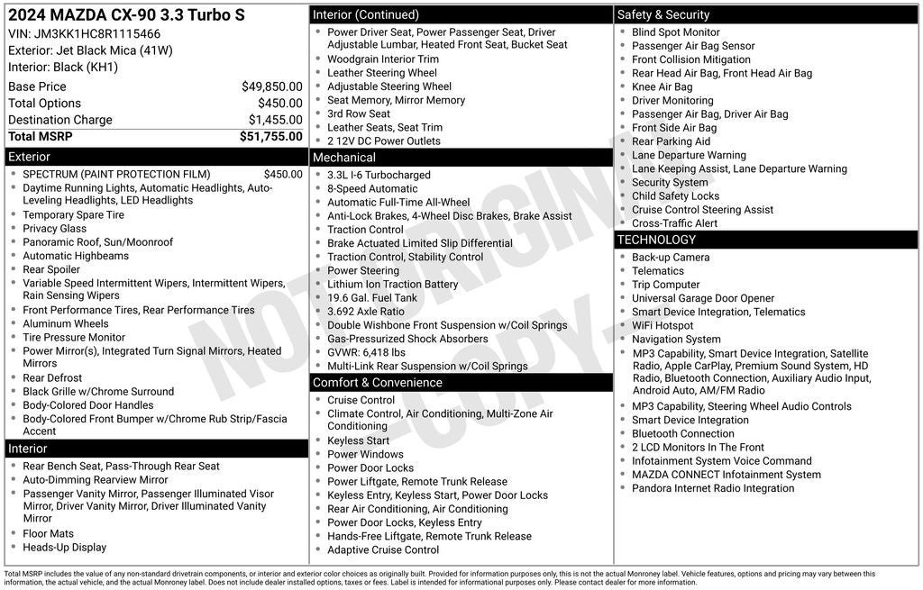 2024 Mazda Mazda CX-90 3.3 Turbo S