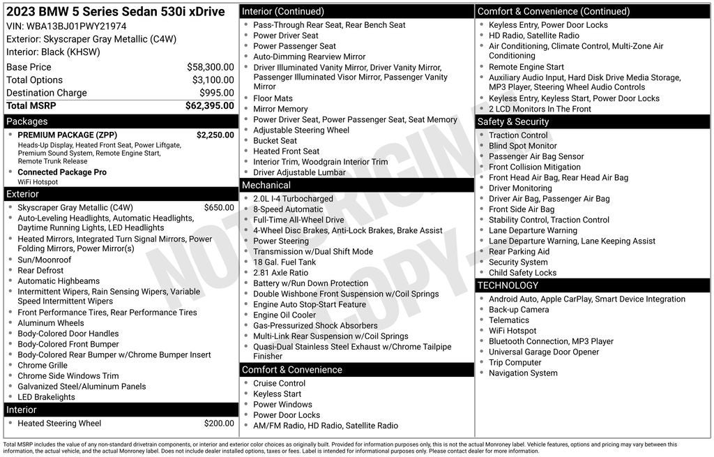2023 BMW 5 Series 530i xDrive