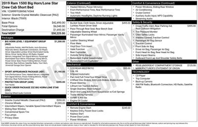 2019 RAM 1500 Big Horn/Lone Star