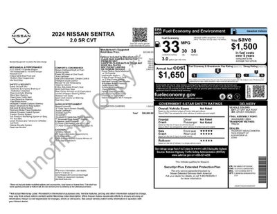 2024 Nissan Sentra SR Nissan Certified