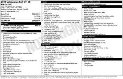 2015 Volkswagen Golf GTI 2.0T SE