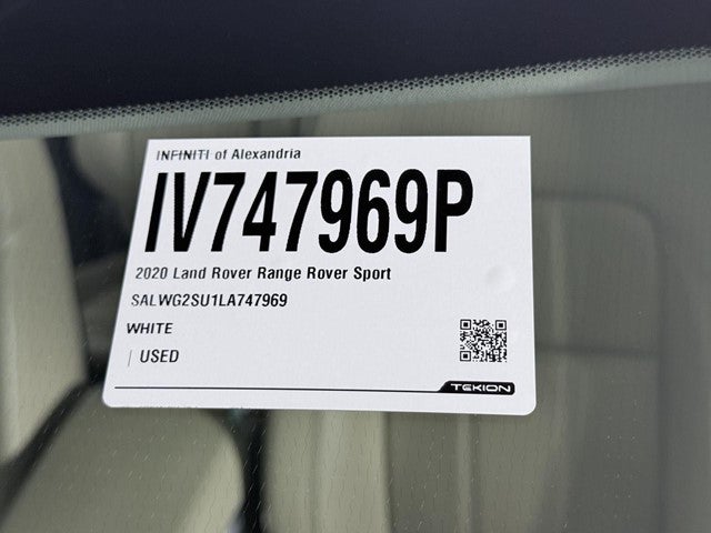 2020 Land Rover Range Rover Sport SE