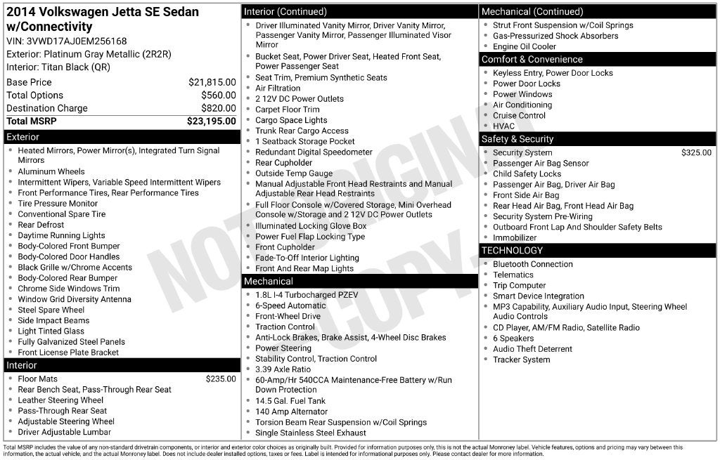 2014 Volkswagen Jetta 1.8T SE