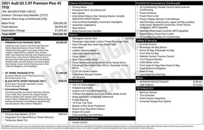 2021 Audi Q3 Premium Plus S Line quattro