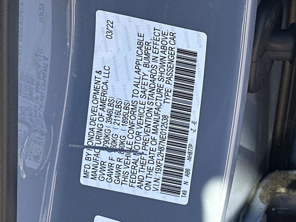 2022 Honda Civic Sport