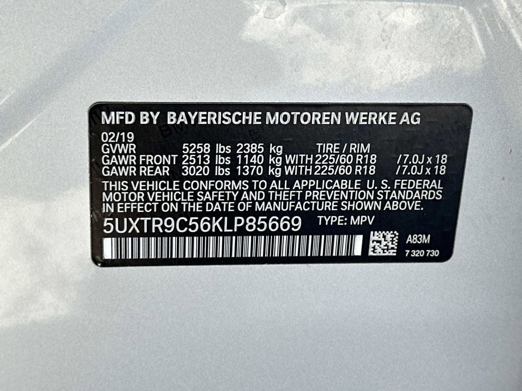 2019 BMW X3 xDrive30i AWD