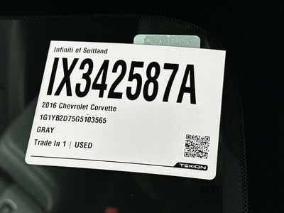 2016 Chevrolet Corvette Stingray 1LT