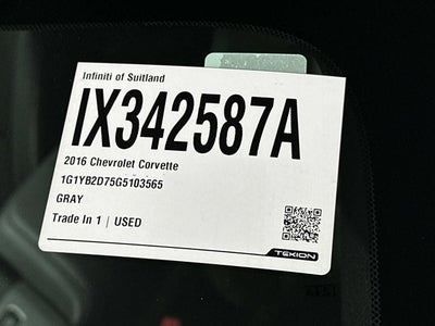 2016 Chevrolet Corvette Stingray 1LT