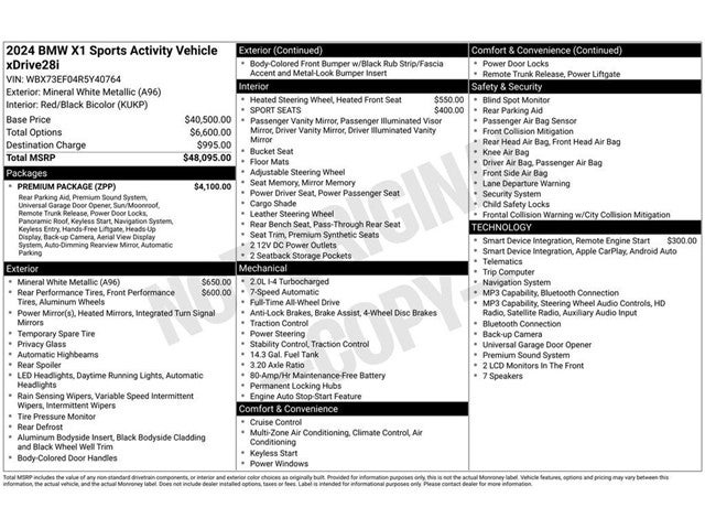 2024 BMW X1 xDrive28i