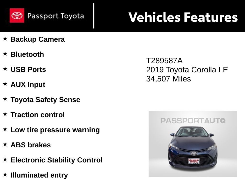 2019 Toyota Corolla LE