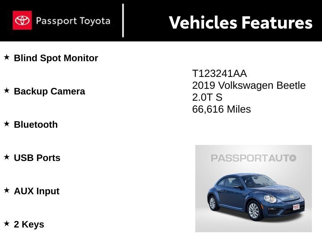 2019 Volkswagen Beetle 2.0T S