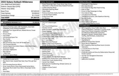 2022 Subaru Outback Wilderness