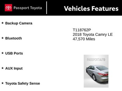 2018 Toyota Camry LE