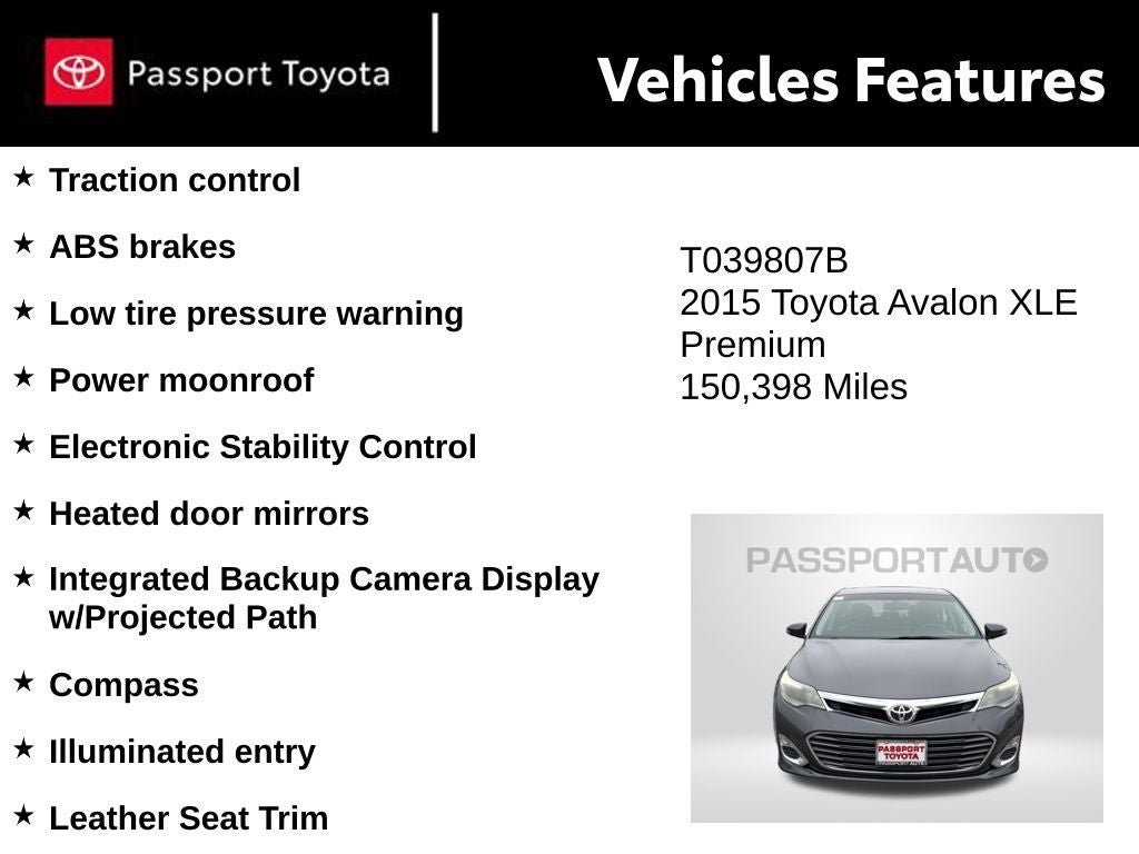 2015 Toyota Avalon XLE Premium