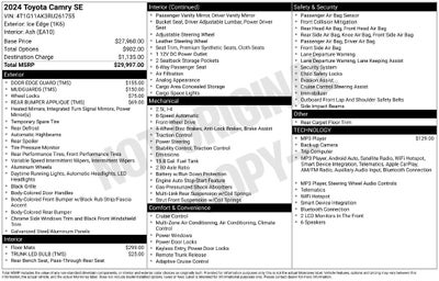 2024 Toyota Camry SE