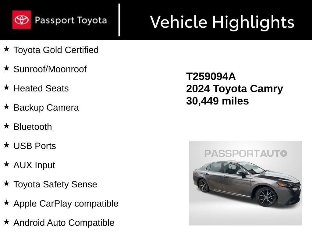 2024 Toyota Camry SE