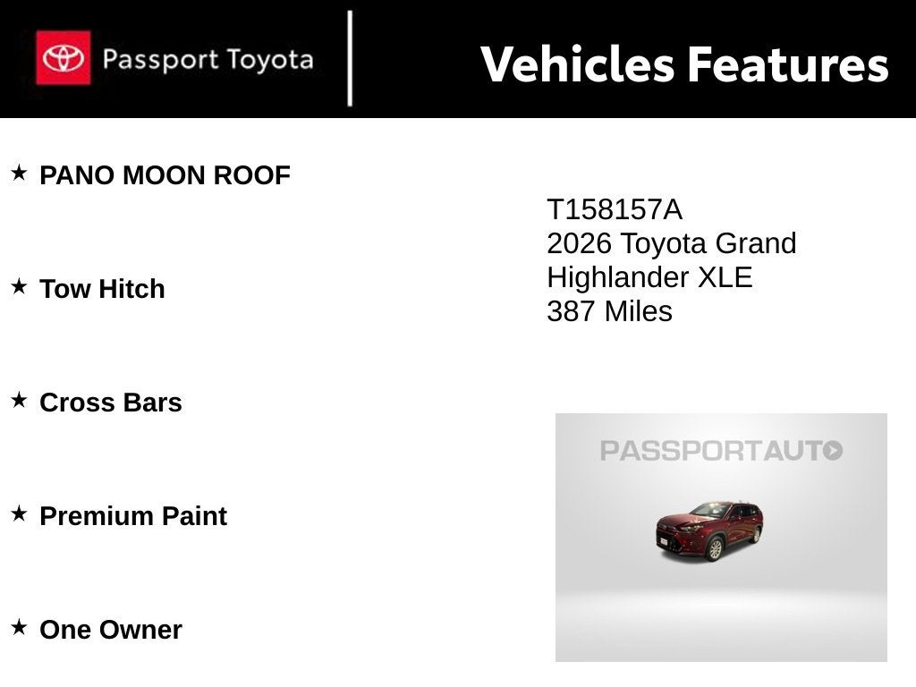 2026 Toyota Grand Highlander XLE