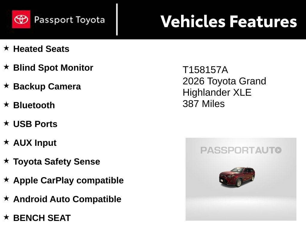 2026 Toyota Grand Highlander XLE
