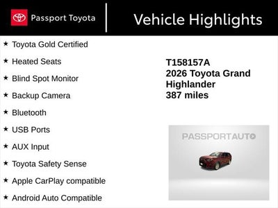 2026 Toyota Grand Highlander XLE