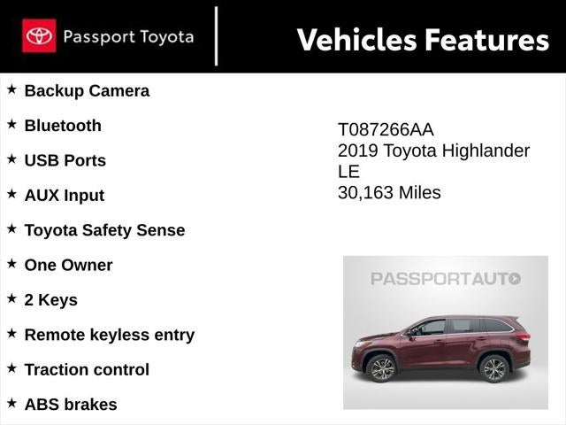 2019 Toyota Highlander LE