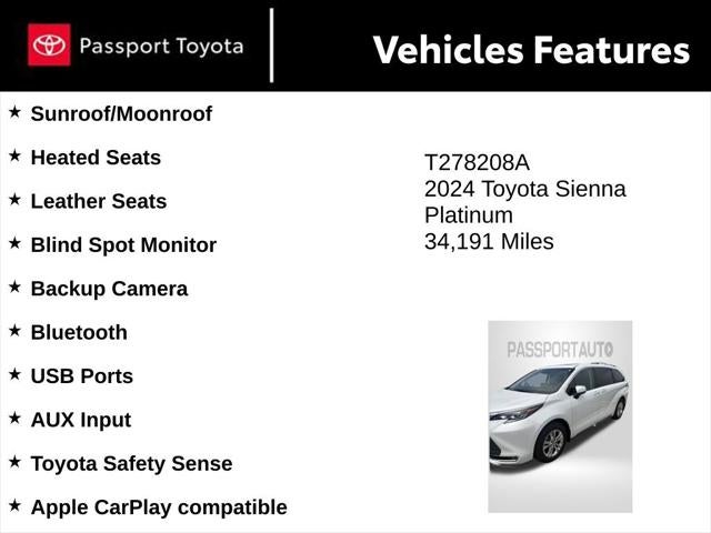 2024 Toyota Sienna Platinum 7 Passenger