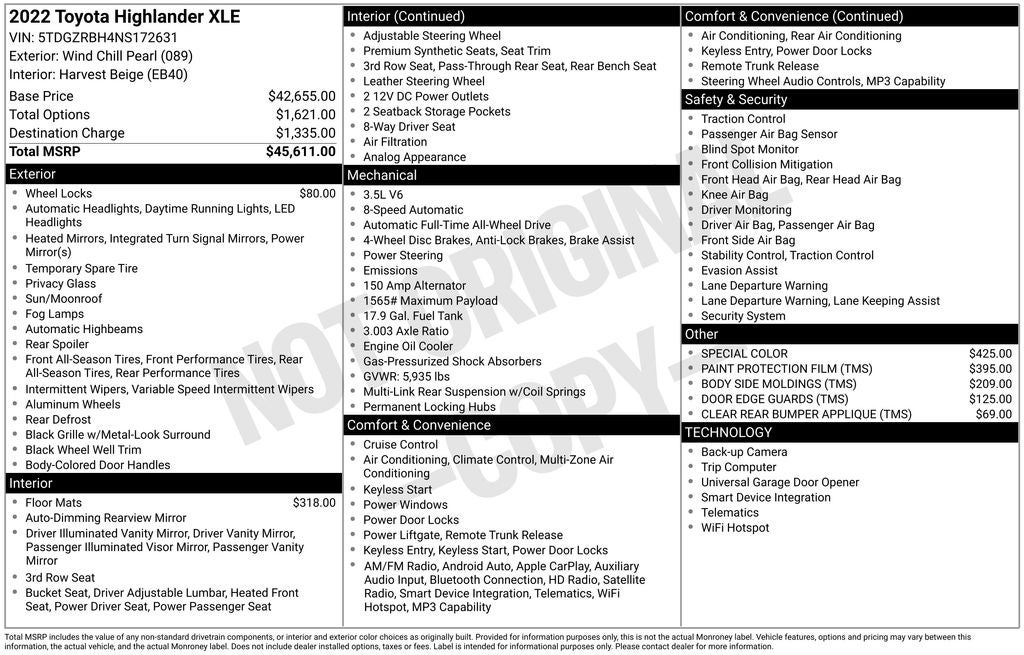 2022 Toyota Highlander XLE