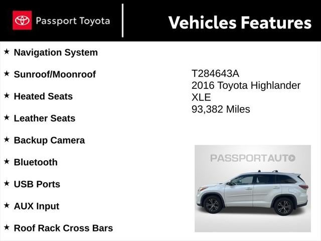 2016 Toyota Highlander XLE V6
