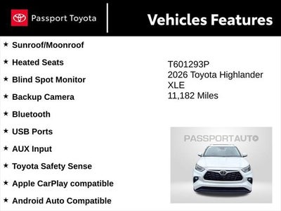 2026 Toyota Highlander XLE