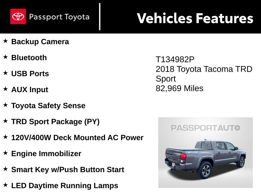 2018 Toyota Tacoma TRD Sport V6