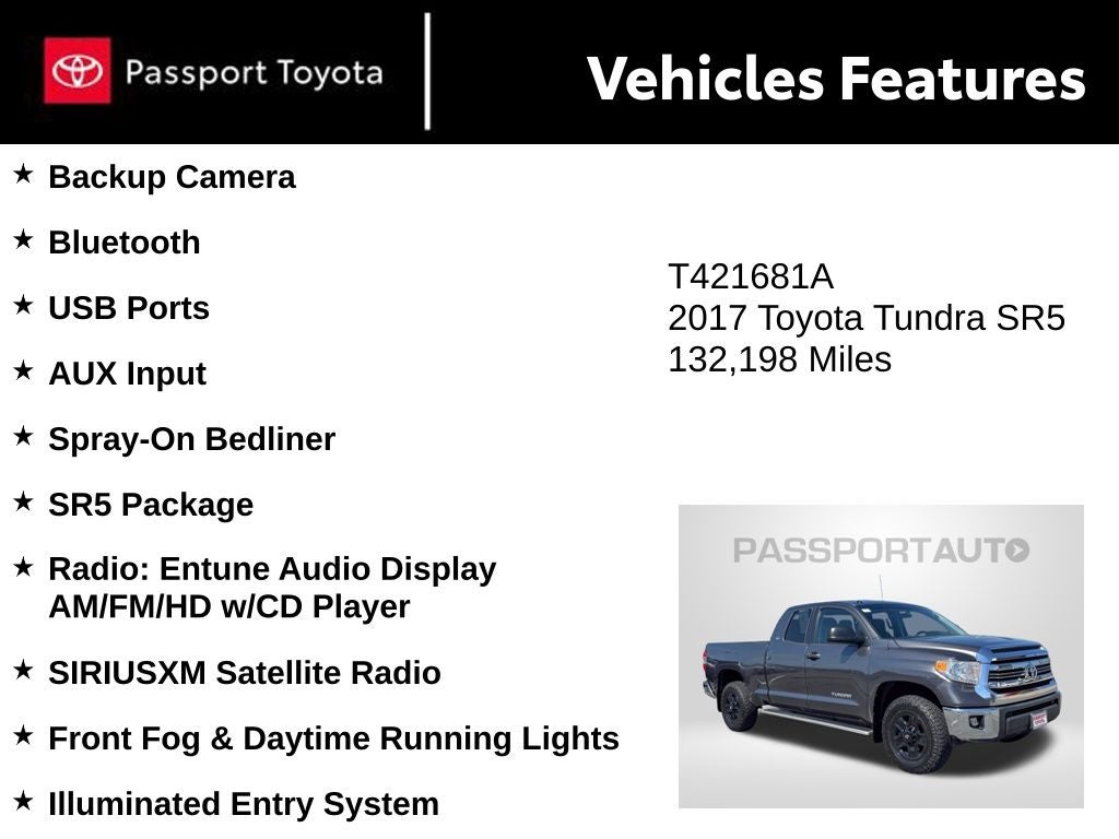 2017 Toyota Tundra SR5 4.6L V8