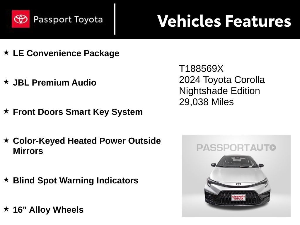 2024 Toyota Corolla SE Nightshade