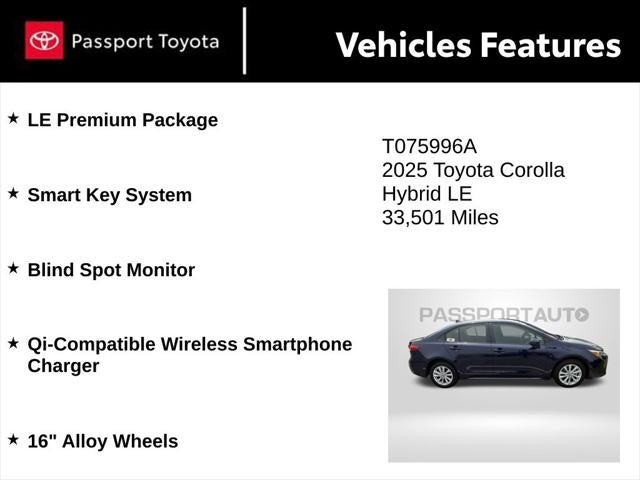 2025 Toyota Corolla Hybrid LE