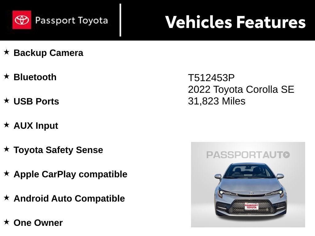 2022 Toyota Corolla SE