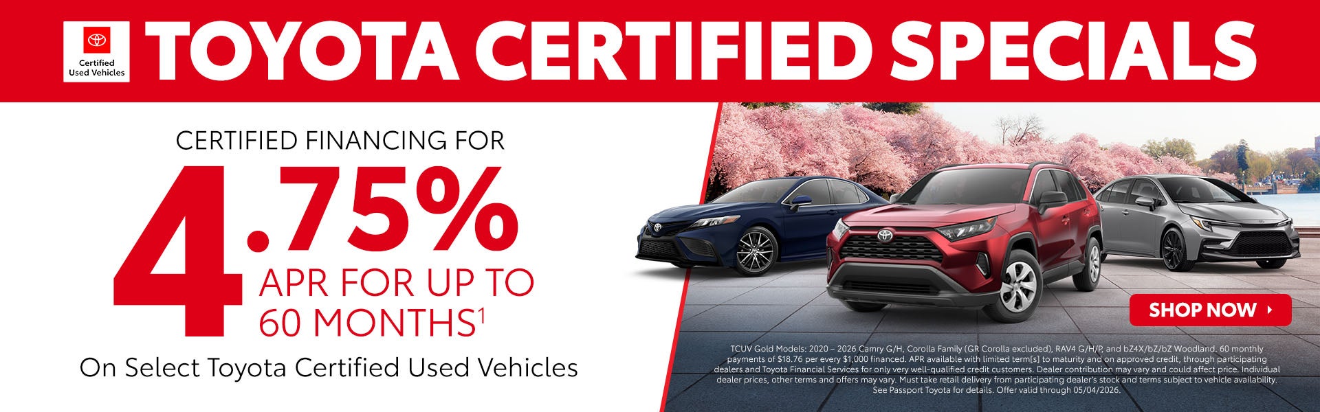 Toyota Certified Specials
