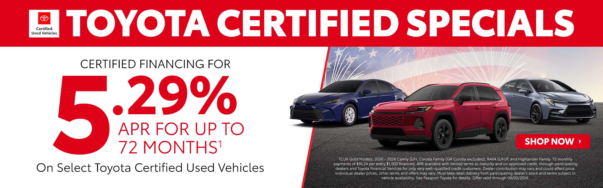 Toyota Certified Specials